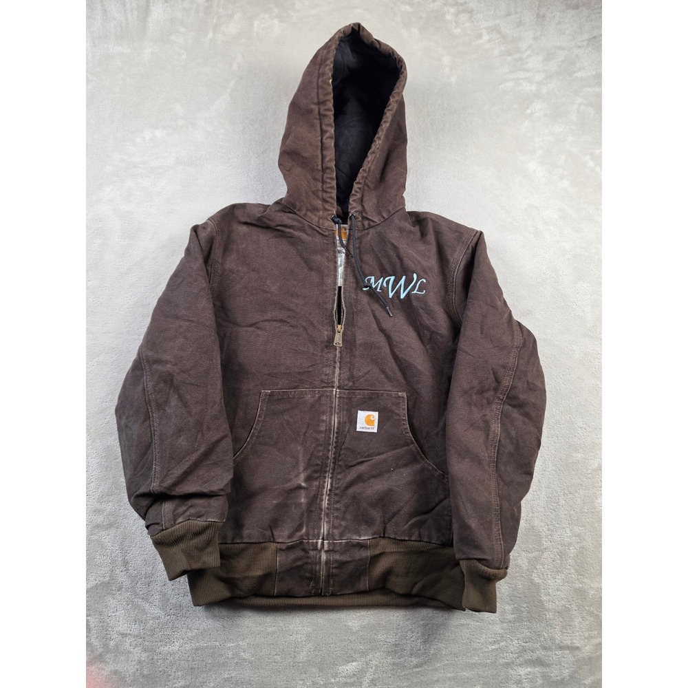 Vintage Carhartt WJ130 Active Jacket Women XS Brown DKB Lined Workwear Y2K